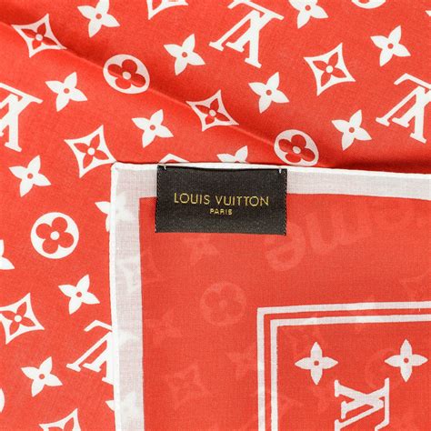 louis vuitton bandana red|louis vuitton scarf tag.